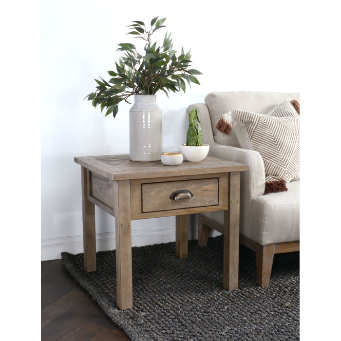 Highland Dunes Emsworth Driftwood End Table & Reviews Wayfair